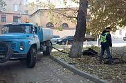 Промывка сетей канализации по адресу пр.Н.Назарбаева 64.